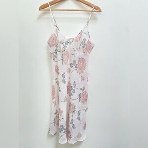 Versailles Pink Floral Slip with Spaghetti Straps